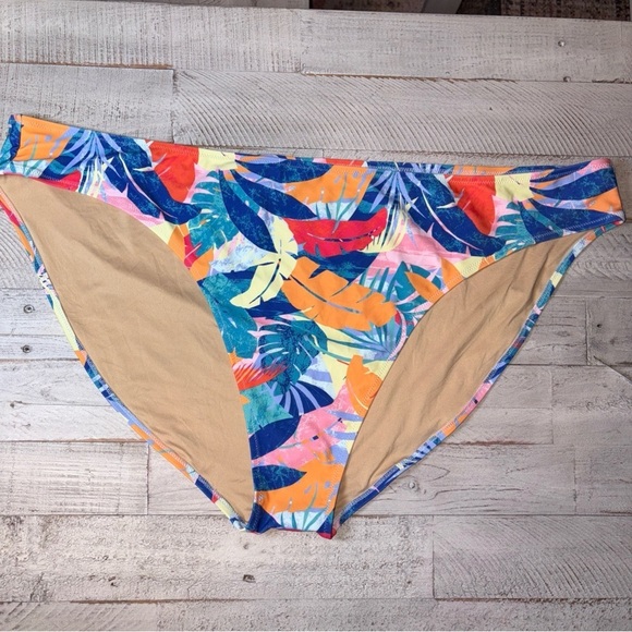Floral Bikini Bottom Blue Red Yellow Pink Old Navy Woman's Size 4X - Picture 6 of 15